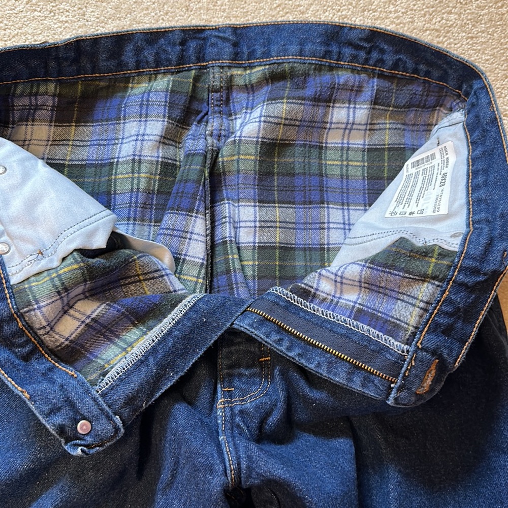 Dickies heavy weight denim flannel lined mens jeans 40 X 28